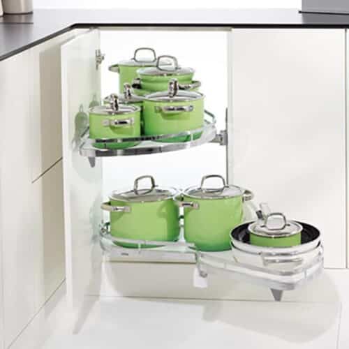 Ảnh bộ rổ góc LEMANS II Hafele 541.32.670, màu Crom