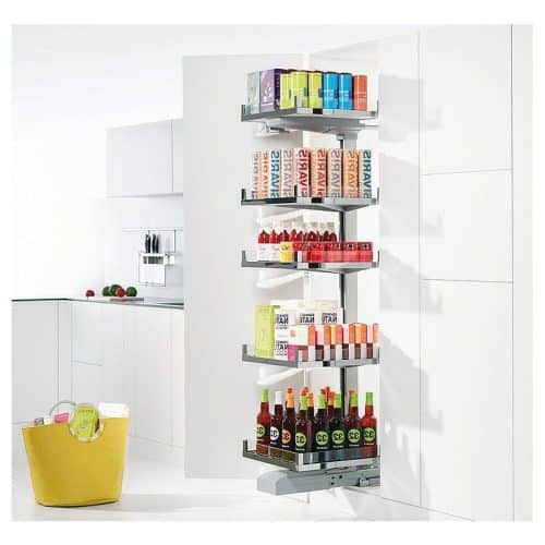 Ảnh thực tế phụ kiện tủ bếp Hafele 549.72.326 bộ CONVOY PREMIO 600/2100-2200mm, trái