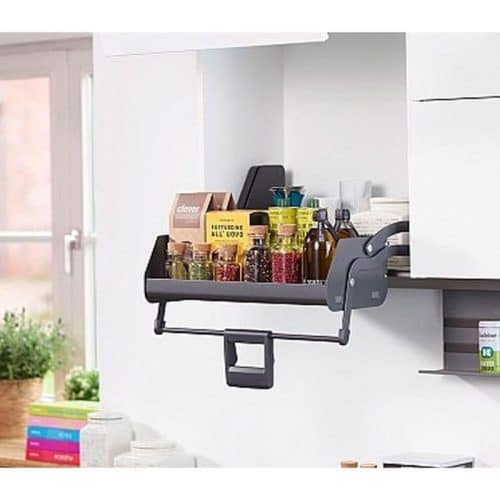 Ảnh thực tế kệ nâng hạ Imove Anthracite Double Hafele 504.68.315