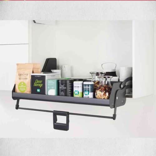 Ảnh thực tế kệ nâng hạ Imove Anthracite Double Hafele 504.68.315