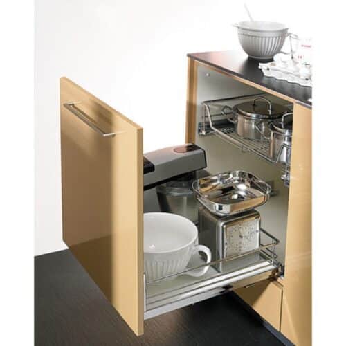 Ảnh thực tế rổ kéo tủ bếp dưới Hafele 540.24.607