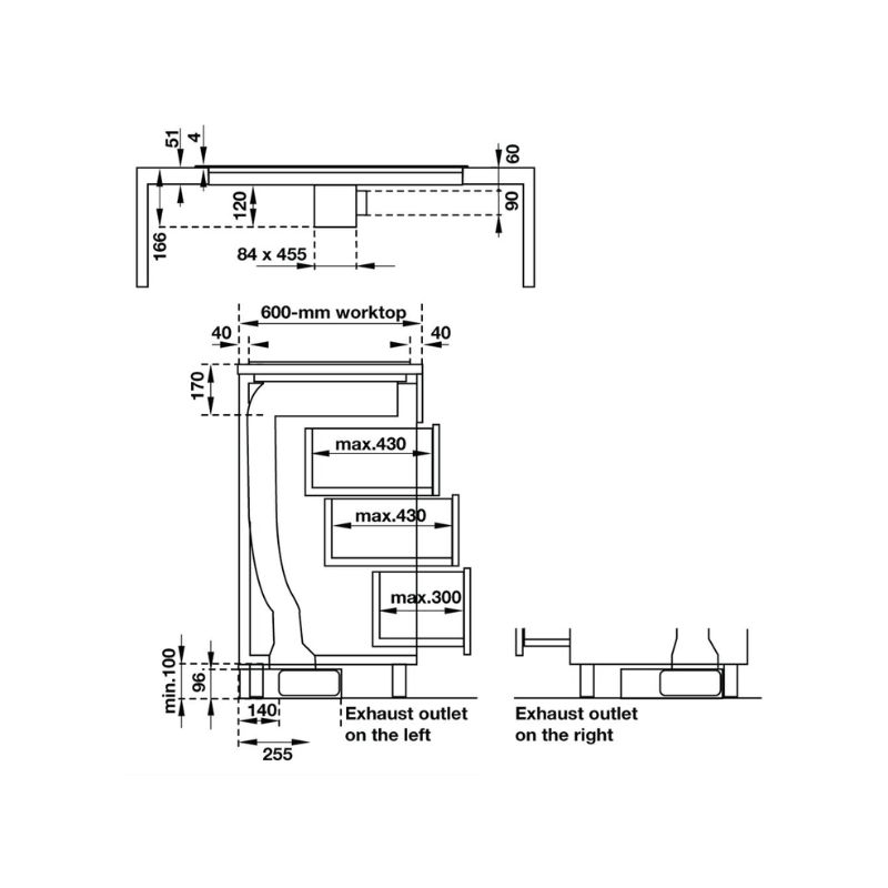 Kích thước bếp từ kết hợp hồng ngoại Hafele HC-IHH80A 539.66.698 Kích thước bếp từ kết hợp hồng ngoại Hafele HC-IHH80A 539.66.698