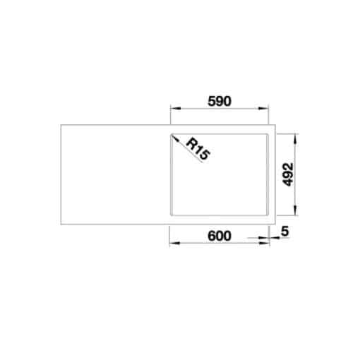 Chậu rửa bát Hafele Blanco - Plenta 6 570.27.190