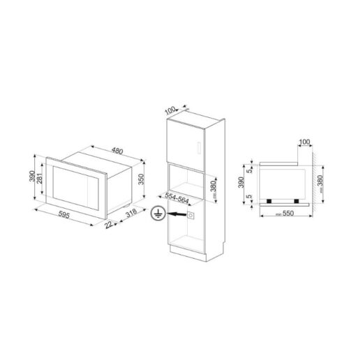 Kích thước Hafele FMI120N2 536.64.961