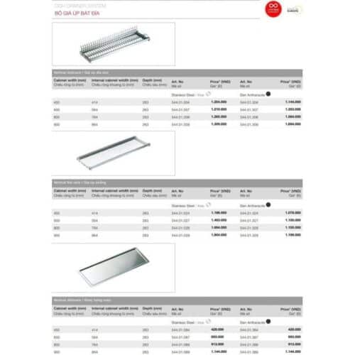 Kích thước khay up chén đĩa Hafele 544.01.307 đen, 564x263mm