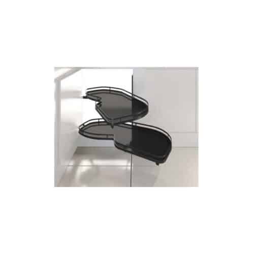 Lắp đặt bộ rổ góc LEMANS II Hafele 541.29.481, màu đen