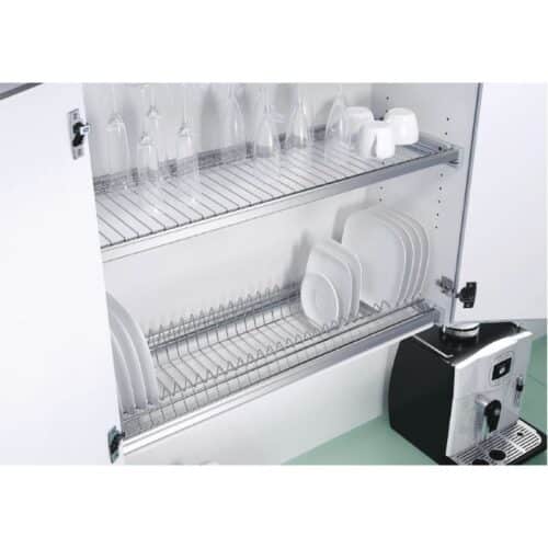 Lắp đặt giá để chén Hafele 544.01.328 đen, 764x263mm