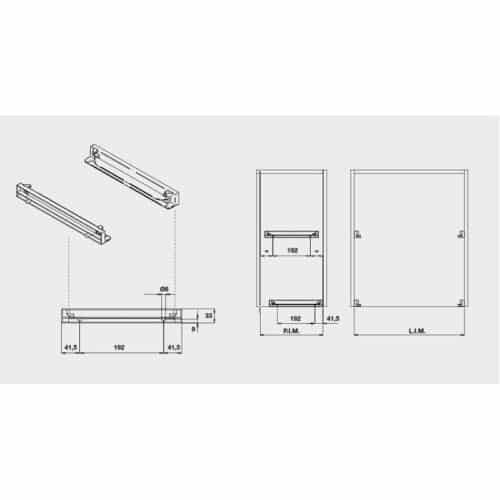 Lắp đặt khay up chén đĩa Hafele 544.01.309 đen, 864X263mm