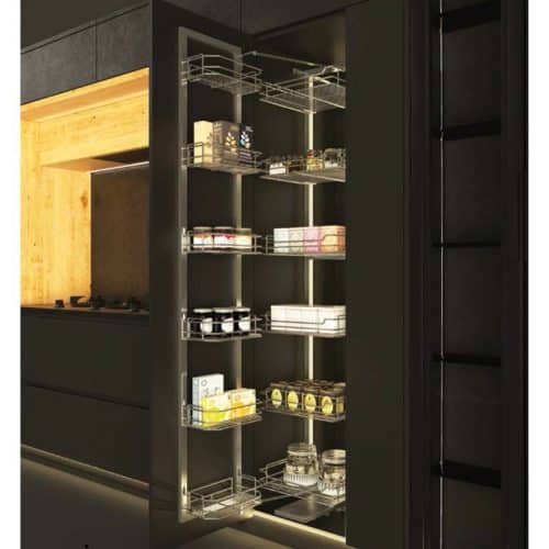 Ảnh thực tế tủ cao 6 tầng DOLCE Cucina 548.65.232 mạ chrome