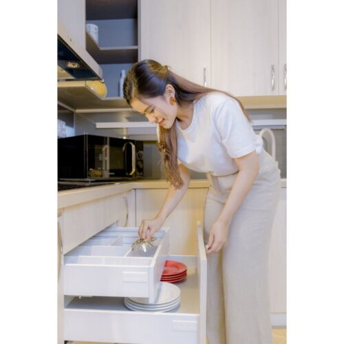 Ray hộp Hafele 552.75.005 Alto màu xám, H84X500MM