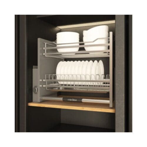 Rổ chén đĩa di động lướt dẹt LENTO Cucina 504.76.017 Inox 304