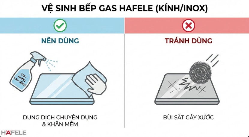 Vệ sinh mặt kính Inox