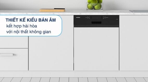 máy rửa bát hafele 15 bộ lắp đặt bán âm