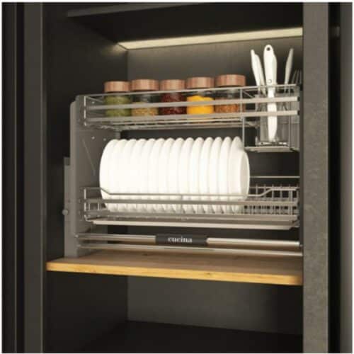 Ảnh thực tế bộ rổ bát đĩa Hafele Lento 504.76.143 900mm