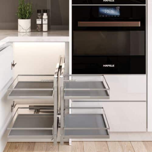 Ảnh thực tế bộ rổ góc Hafele Olla 595.50.804 900mm