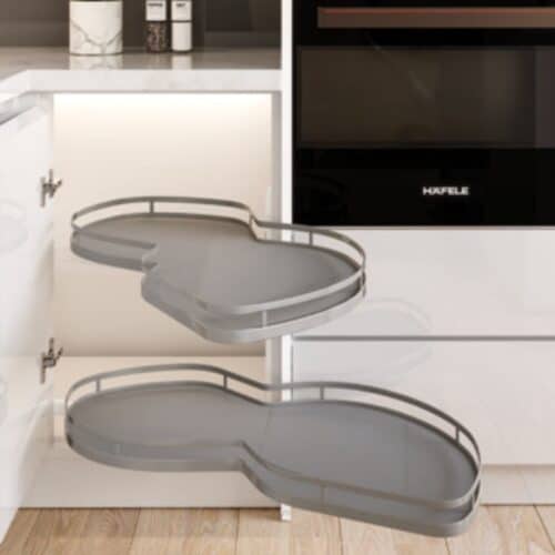 Ảnh thực tế bộ rổ góc Hafele Olla Move 541.01.814 (trái)