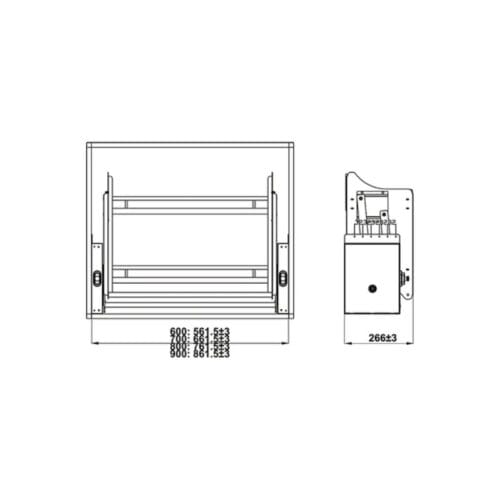 Bộ rổ nâng hạ Hafele Oria 504.76.818 900mm