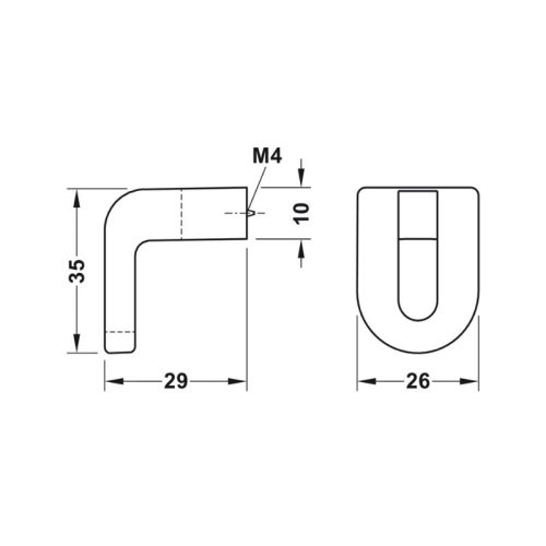 Thiết kế của tay nắm tủ 35mm Hafele H2165 106.69.072