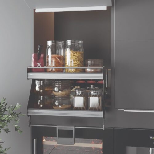 Ảnh Kệ nâng hạ Hafele 504.68.375 Imove R700mm